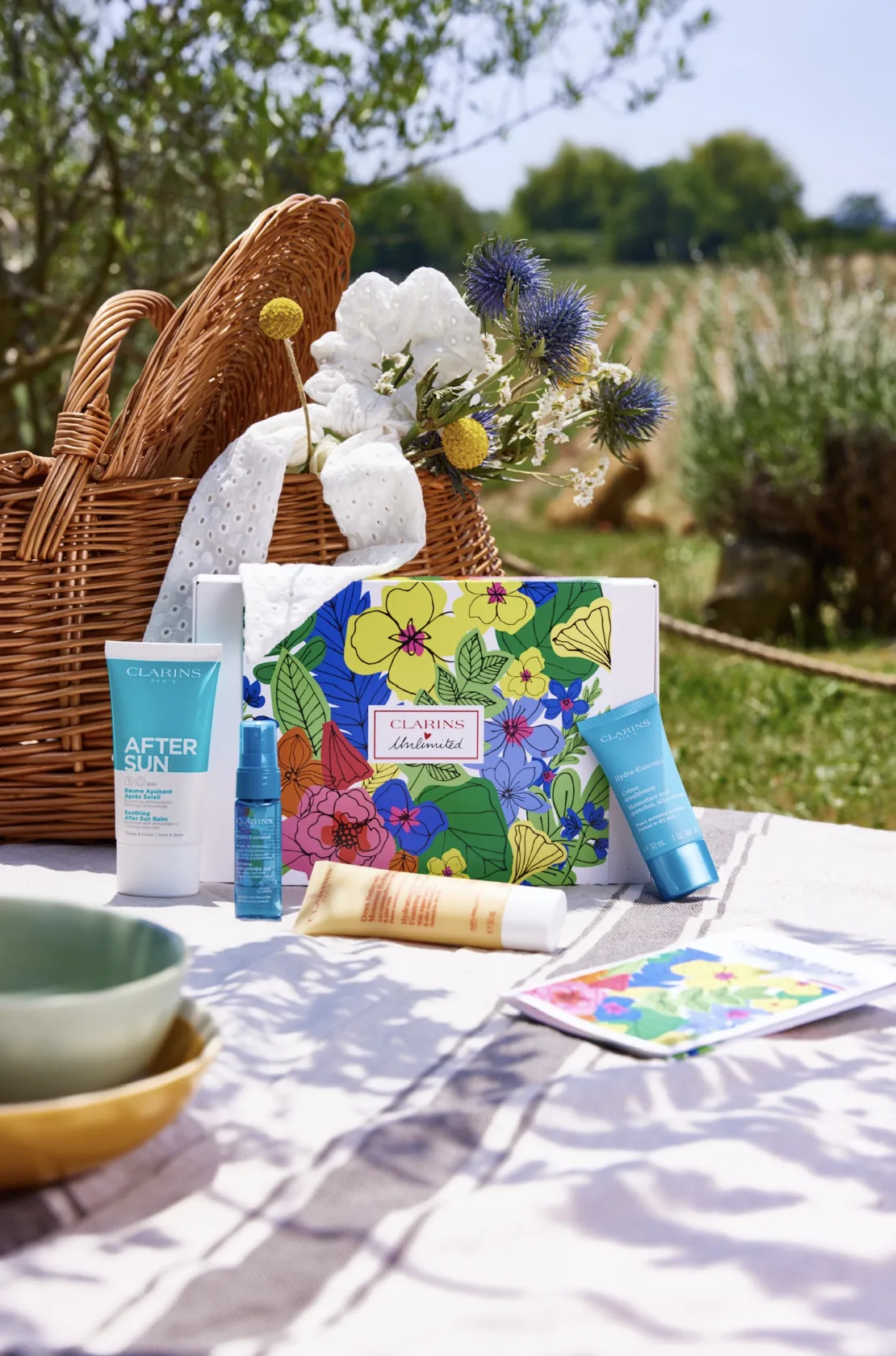 Visuel de box en extérieur, panier de pique-nique