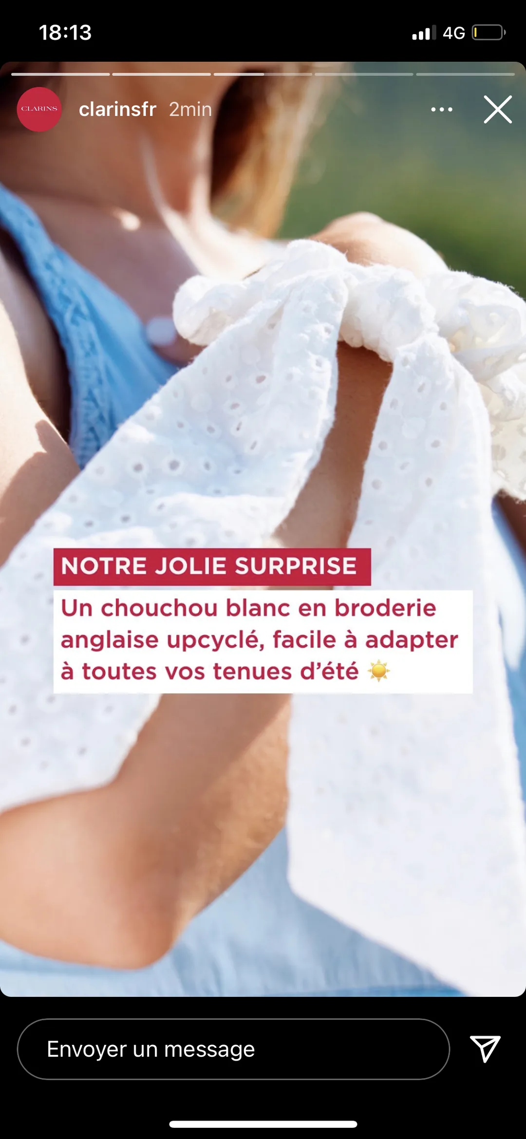Story présentant la surprise glissée dans la box