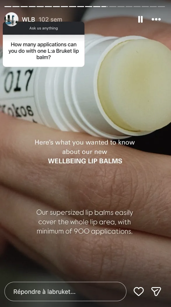Story sur le nombre d’applications par baume