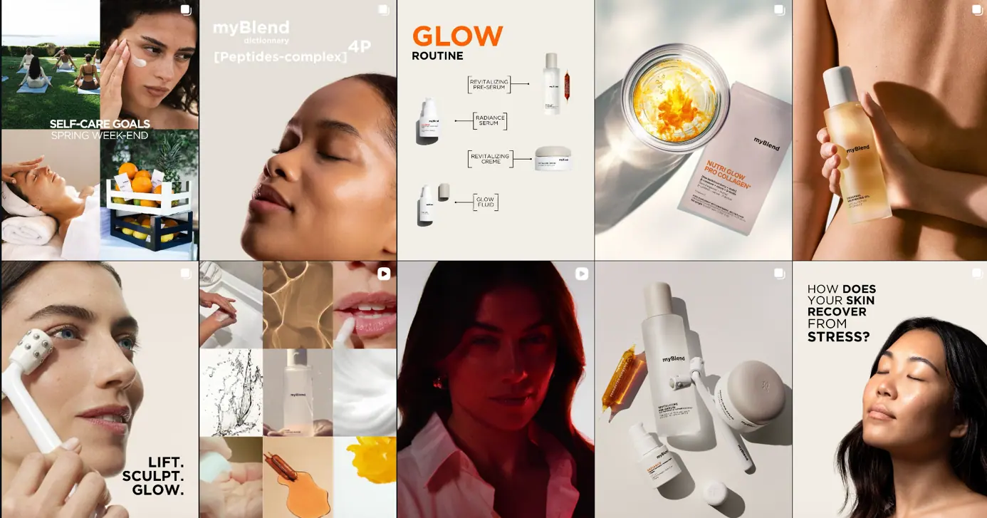Le feed myBlend après la mise en place