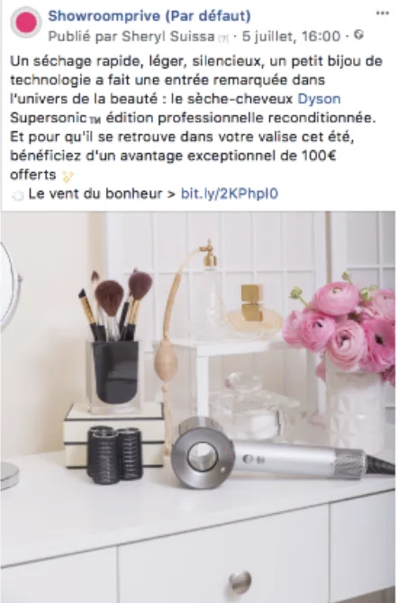 Publication Showroomprivé